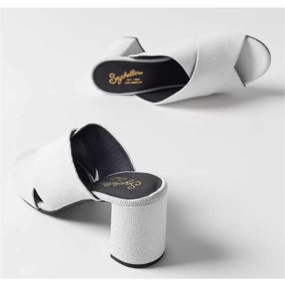 Seychelles Embark Heeled Sandals Women’s Size 8.5 White Summer Cross Straps - Picture 3 of 13